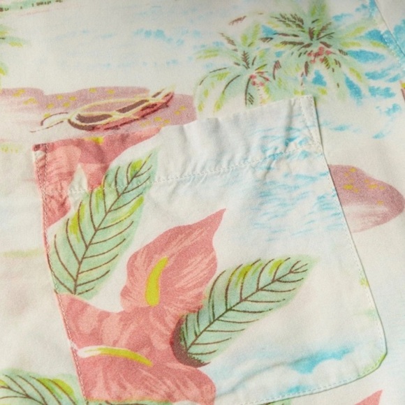 Faherty Kona Convertible Collar Printed EcoVero Camp Shirt Multi Men’s - Picture 3 of 13